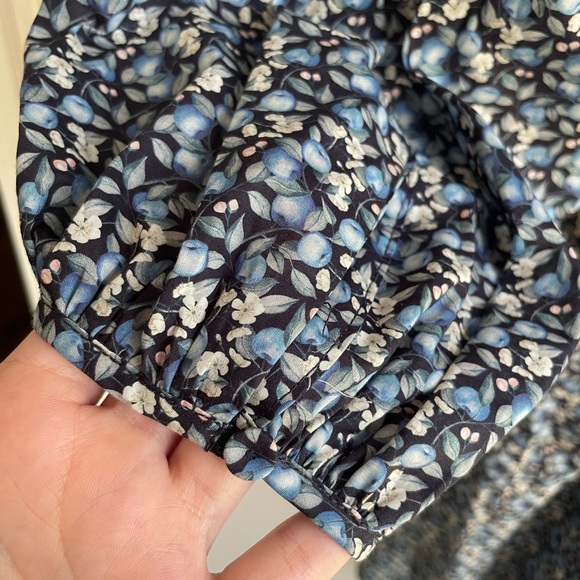 One of a Kind Sample Sale Ann Mashburn Belted Dress in Blue Liberty Fabric Small - Picture 10 of 12
